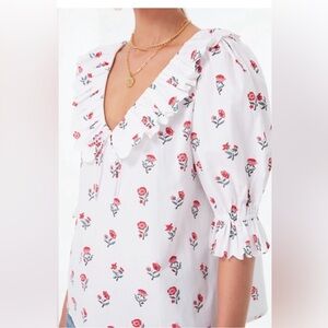 Tuckernuck Pink City Prints Block Print Top